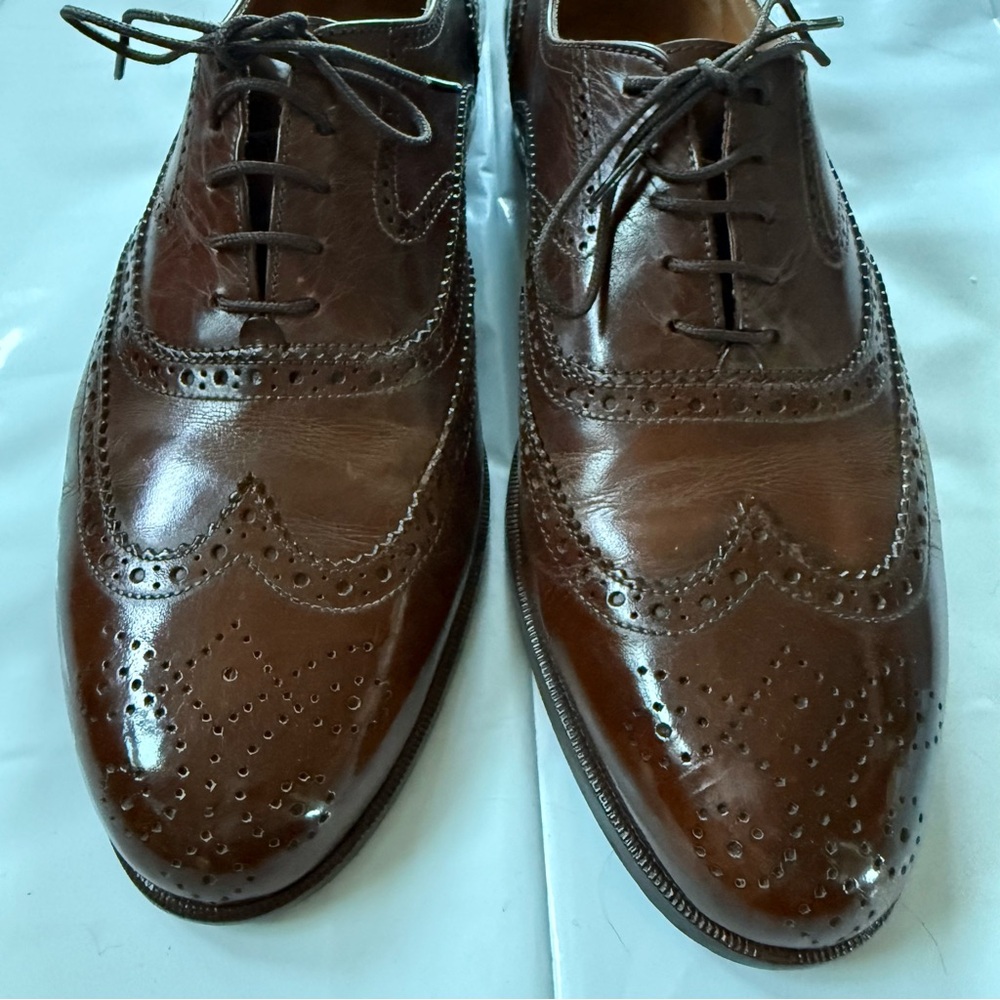 Polo Ralph Lauren Brown Wingtip dress shoes size 7.5D